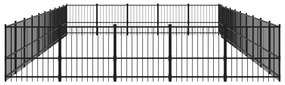 Κλουβί Σκύλου Εξωτερικού Χώρου 47,05 μ² από Ατσάλι - Μαύρο