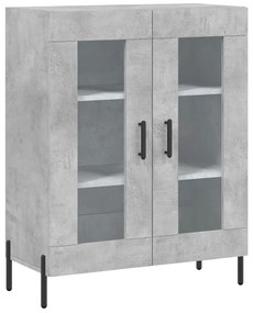 vidaXL Ντουλάπι Γκρι Σκυροδέματος 69,5x34x180 εκ. Επεξεργασμένο Ξύλο