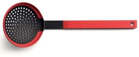 Κουτάλα Ξαφρίσματος Τρυπητή Cook It KU006 32cm Red-Black Woll Σιλικόνη
