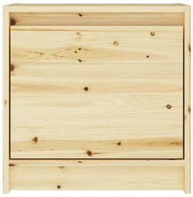 vidaXL Κομοδίνο 40 x 30,5 x 40 εκ. από Μασίφ Ξύλο Ελάτης