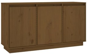 vidaXL Μπουφές με Συρτάρια Καφέ Μελί 111x34x60 εκ. Μασίφ Ξύλο Πεύκου