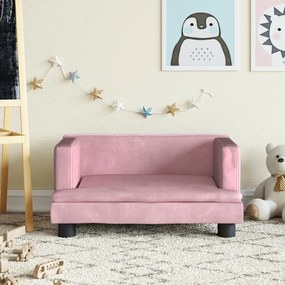 Καναπές Παιδικός Ροζ 60 x 40 x 30 εκ. από Βελούδο - Ροζ