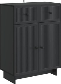 vidaXL Πλαϊνό γραφείο Μαύρο 66 x 34,5 x 90 εκ Επεξεργασμένο Ξύλο