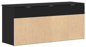 Πάγκος παπουτσιών vidaXL Μαύρο 102x30,5x45 cm Κατασκευασμένο ξύλο