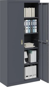 vidaXL Ντουλάπι αποθήκευσης 2 pcs Ανθρακί 90 x 40 x 200 εκ