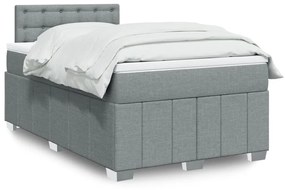 ΚΡΕΒΑΤΙ BOXSPRING ΜΕ ΣΤΡΩΜΑ ΑΝΟΙΧΤΟ ΓΚΡΙ 120X190 ΕΚ. ΥΦΑΣΜΑΤΙΝΟ 3287021