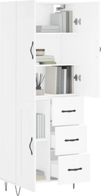 vidaXL Ντουλάπι Λευκό 69,5x34x180 εκ. από Επεξεργασμένο Ξύλο