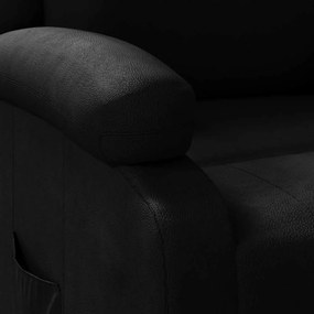 vidaXL Πολυθρόνα Ανακλινόμενη Μαύρη από Συνθετικό Δέρμα