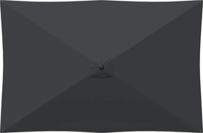 vidaXL Ομπρέλα Κήπου 200 x 300 cm Πολυεστέρας Ορθογώνιος Ανθρακί