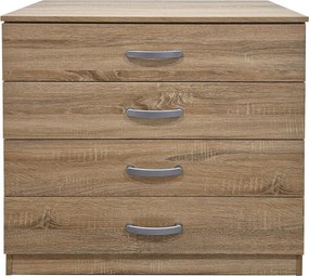 Συρταριέρα Athos pakoworld σε sonoma απόχρωση 80x40x79εκ