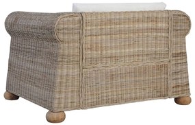 vidaXL Πολυθρόνα από Γνήσιο Ρατάν με Μαξιλάρια