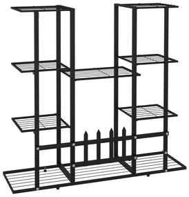 vidaXL Βάση Λουλουδιών Μαύρη 94,5 x 25 x 89 εκ. Σιδερένια