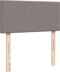 vidaXL Κρεβάτι Boxspring με Στρώμα Taupe 100 x 200 εκ. Υφασμάτινο