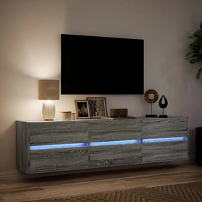 ΈΠΙΠΛΟ ΤΟΙΧΟΥ ΤΗΛΕΟΡΑΣΗΣ ΜΕ LED ΓΚΡΙ SONOMA 180X31X45 ΕΚ. 3307938