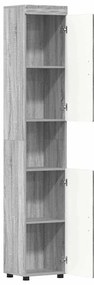 vidaXL Ντουλάπι Μπάνιου με πόρτα TULUM Γκρι sonoma 37 x 31.5 x 203 εκ