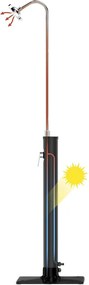 Bestway Ντουζιέρα Solar Flow Εξωτερικού Χώρου Μαύρη 8 Λίτρων