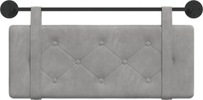 vidaXL Κρεμαστό Κεφαλάρι Ανοιχτό γκρι Βελούδο