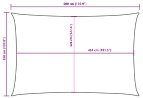 Πανί Σκίασης Ορθογώνιο Λευκό 3,5 x 5 μ. από Ύφασμα Oxford - Λευκό