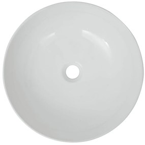 vidaXL Νιπτήρας Στρογγυλός Λευκός 41,5 x 13,5 εκ. Κεραμικός