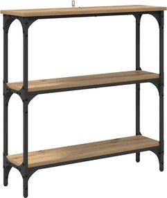 vidaXL Τραπέζι κονσόλας με ράφι Artisan Oak 75 x 22,5 x 75 εκ