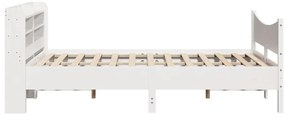 vidaXL Πλαίσιο Κρεβατιού με Κεφαλάρι Λευκό 120x190 εκ. Μασίφ Πεύκου