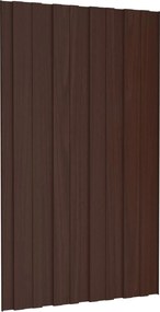 vidaXL Πάνελ οροφής 36 τεμ. Καφέ 80 x 45 cm Γαλβανισμένος χάλυβας