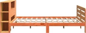 vidaXL Σκελετός Κρεβ. Χωρίς Στρώμα Καφέ Κεριού 200x200 εκ Μασίφ Πεύκο