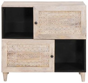 vidaXL Πλαϊνό γραφείο Λευκό 33.5 x 80 x 75 εκ