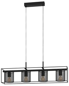 Φωτιστικό Κρεμαστό Eglo 43773 CATTERICK Μαύρο Ματ (Black Mat)