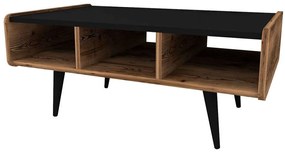 Τραπέζι Σαλονιού Line 550ARN1730 90x56x40cm Light Walnut-Black