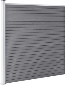 vidaXL Πάνελ Περίφραξης Γκρι 1391 x 186 εκ. από WPC