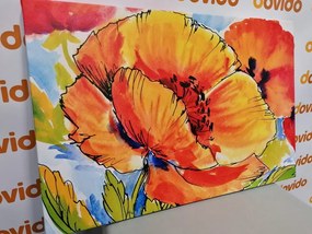 Εικόνα μπουκέτο με λουλούδια παπαρούνας - 90x60