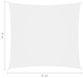 Πανί Σκίασης Τετράγωνο Λευκό 6 x 6 μ. από Ύφασμα Oxford - Λευκό
