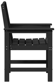 vidaXL Καρέκλα Κήπου 4 pcs Μαύρο 65.5 x 59 x 88 εκ Πολυαιθυλένιο