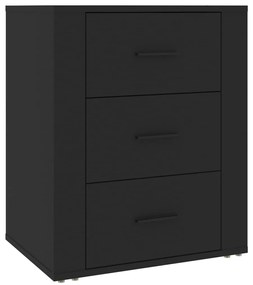 vidaXL Κομοδίνο Μαύρο 50 x 36 x 60 εκ. από Επεξεργασμένο Ξύλο