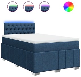 ΚΡΕΒΑΤΙ BOXSPRING ΜΕ ΣΤΡΩΜΑ ΜΠΛΕ 120X200 ΕΚ. ΥΦΑΣΜΑΤΙΝΟ 3289348