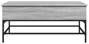 vidaXL Τραπεζάκι Σαλονιού Γκρι Sonoma 100x50x45 εκ Επεξ Ξύλο + Μέταλλο
