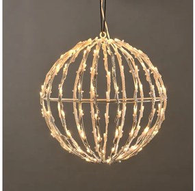 Λαμπάκια Σειρά 3D Ball Σχέδιο 120 LED Θερμό Φως IP44 25x25x26cm Λευκό Καλώδιο 5μ X081201413 ACA X081201413 Λευκό