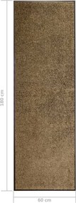 vidaXL Πατάκι Εισόδου Πλενόμενο Καφέ 60 x 180 εκ.