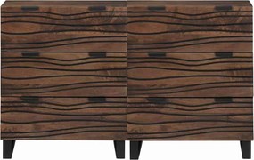 vidaXL Σετ Μπουφέδων 2 τμχ. Καρυδιά 120 x 33 x 75 εκ
