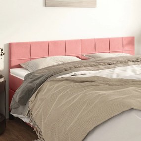 vidaXL Κεφαλάρια Ροζ Βελούδινα 180x5x78/88 εκ.