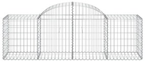 Συρματοκιβώτια Τοξωτά 13 τεμ. 200x50x60/80 εκ. Γαλβαν. Ατσάλι - Ασήμι