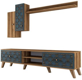Σύνθεση Τηλεόρασης Class 845HCT3013 180x35x44cm Walnut-Blue