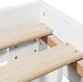 vidaXL Σκελετός Κρεβ. Χωρίς Στρώμα Λευκό 140x200 εκ Μασίφ Πεύκο
