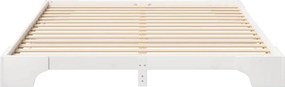 vidaXL Σκελετός Κρεβατιού Λευκό 200 x 210 cm Στερεά ξυλεία πεύκου