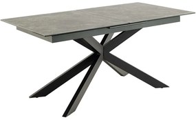 Τραπέζι Oakland 903, Μαύρο, 76x90x168cm, 86 kg, Επιμήκυνση, Κεραμικός, Επεξεργασμένο γυαλί, Μέταλλο | Epipla1.gr
