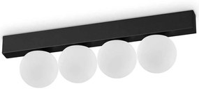 Φωτιστικό Οροφής - Πλαφονιέρα Ping Pong 313283 30,9x6x9cm Led 1000lm 12W 3000K Black Ideal Lux
