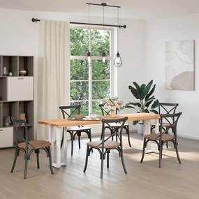 vidaXL Πόδια Κονσόλας σε Σχήμα Τ, 2 τεμ. Λευκά 25x28x(72-73) εκ. Ατσάλι