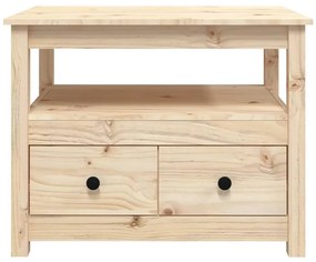vidaXL Τραπεζάκι Σαλονιού Γκρι 71x49x55 εκ. από Μασίφ Ξύλο Πεύκου