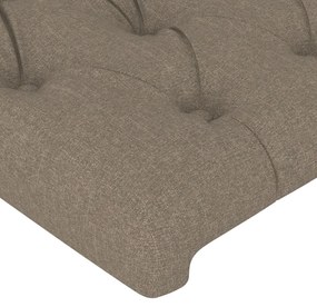 Πλαίσιο Κρεβατιού με Κεφαλάρι Taupe 90x200 εκ. Υφασμάτινο - Μπεζ-Γκρι